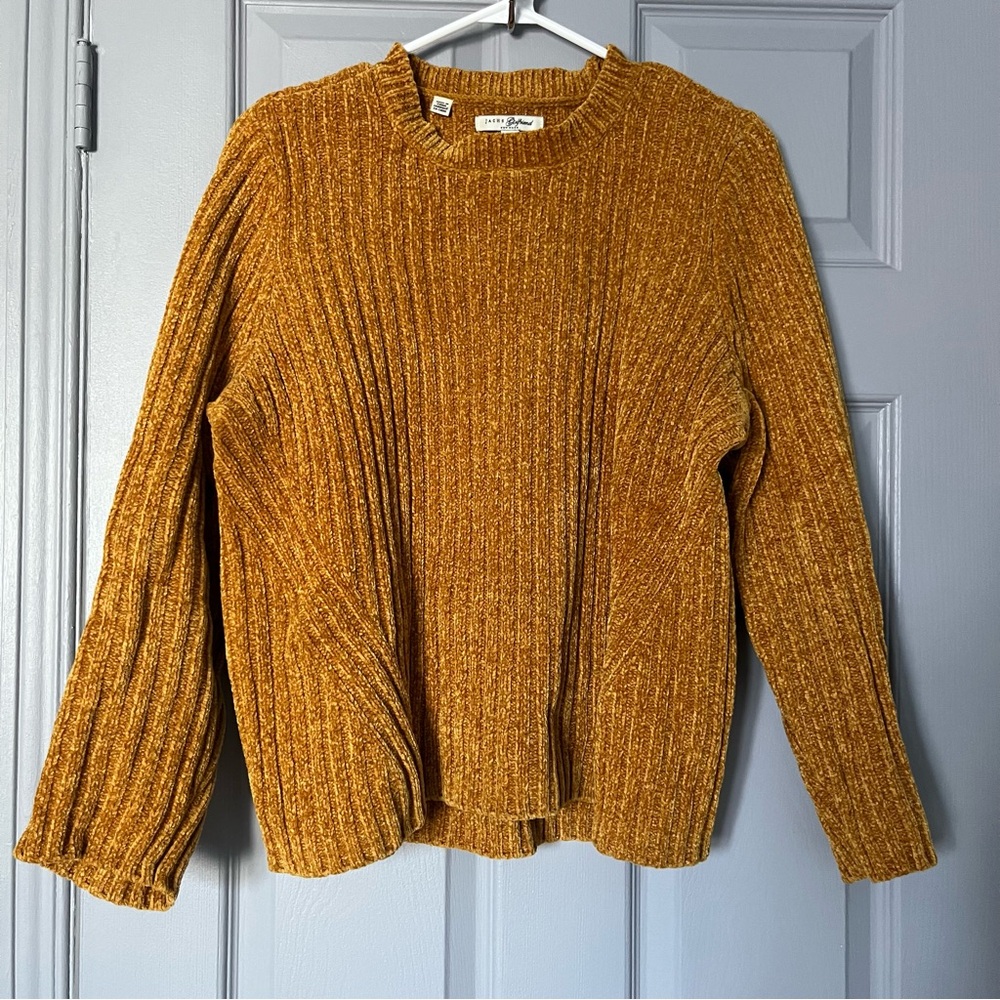 JACHS GIRLFRIEND Old Yellow Mustard Golden Knit Sweater Size Large (L)